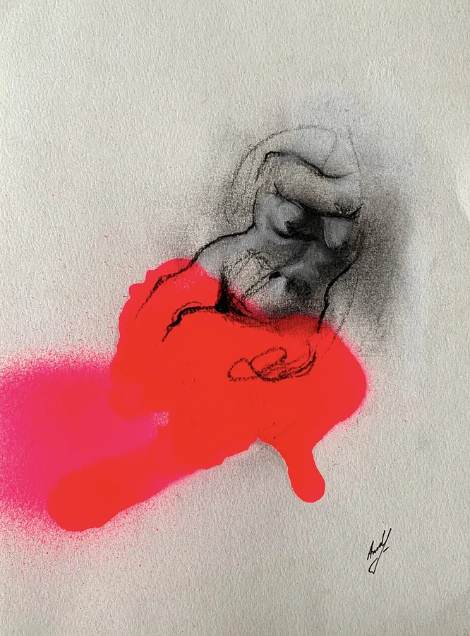 Image of Sketch 07 by Adriana Shportan, size: 21X29.7, made of charcoal on paper, Drawing medium, from London, part of the Sketches series, priced at £50