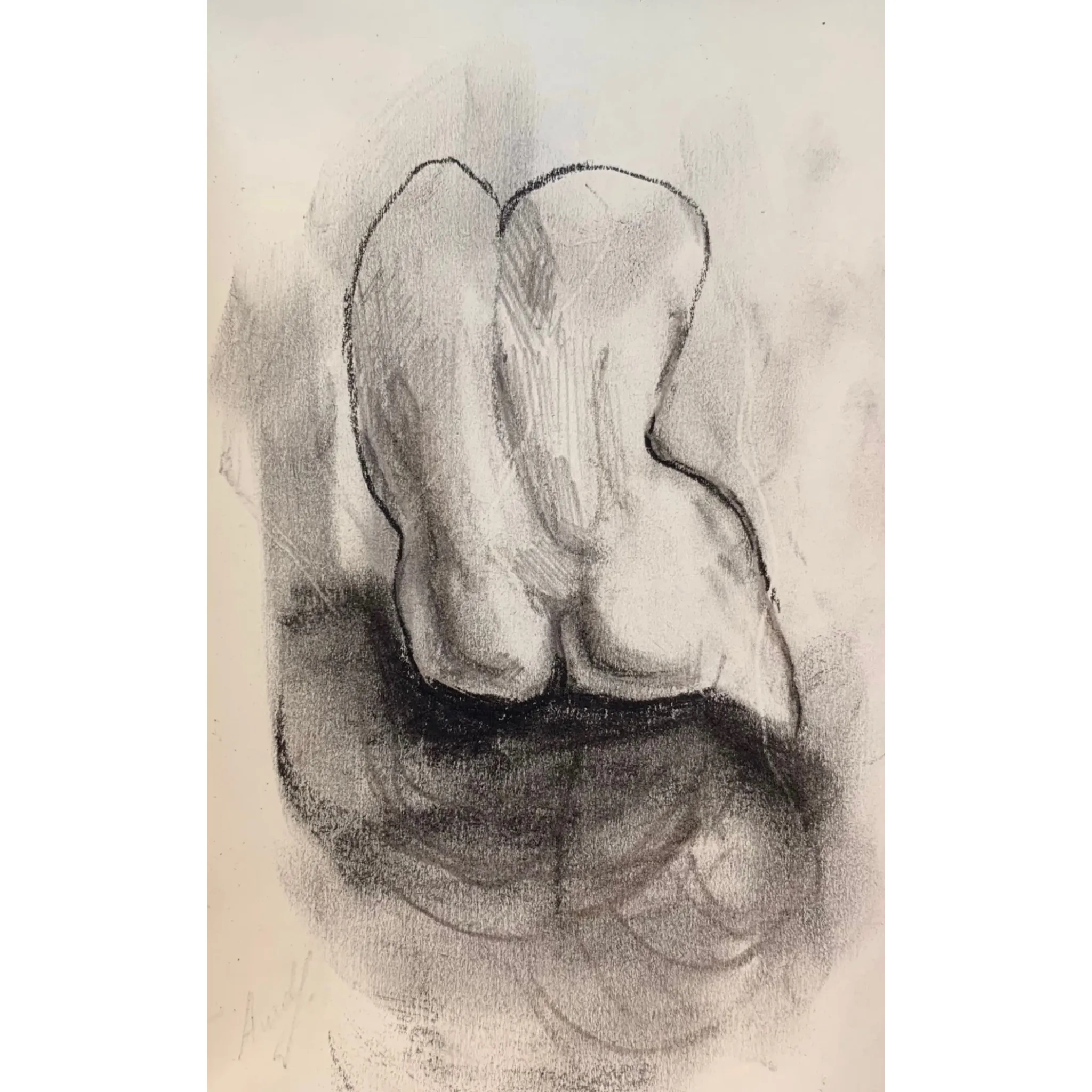 Image of Sketch 01 by Adriana Shportan, size: 8.5x12.5, made of charcoal on paper, Drawing medium, from London, part of the Sketches series, priced at £50 Photo 1 of 2.